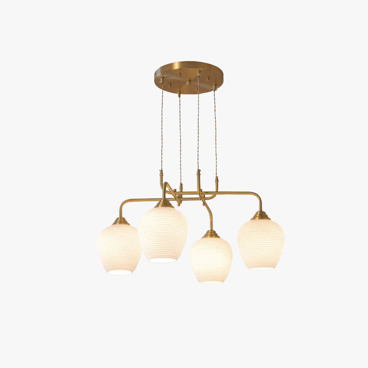 Valentina Moderne LED Lustre Or Métal Verre Salon/Chambre À Coucher - Neutralighting