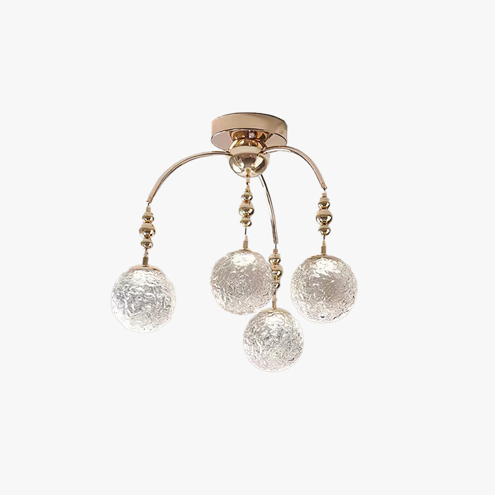 Valentina Nordique Minimaliste LED Lustre Métal Verre Chambre À Coucher - Neutralighting