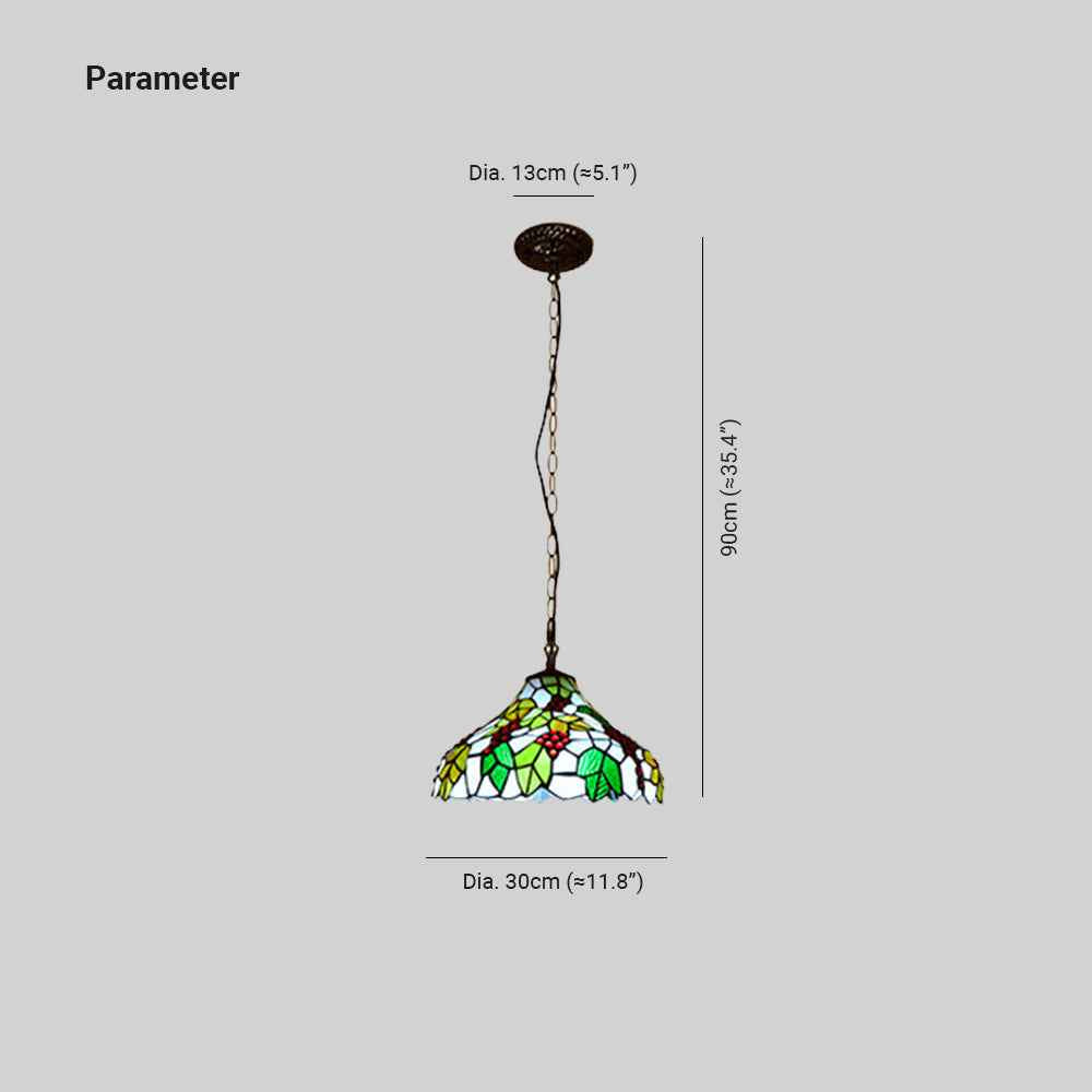 Tiffany Designer Suspension Métal Verre Salle À Manger - Neutralighting