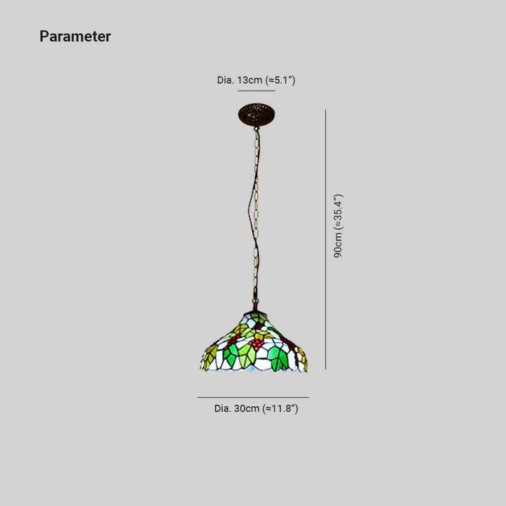 Tiffany Designer Suspension Métal Verre Salle À Manger - Neutralighting