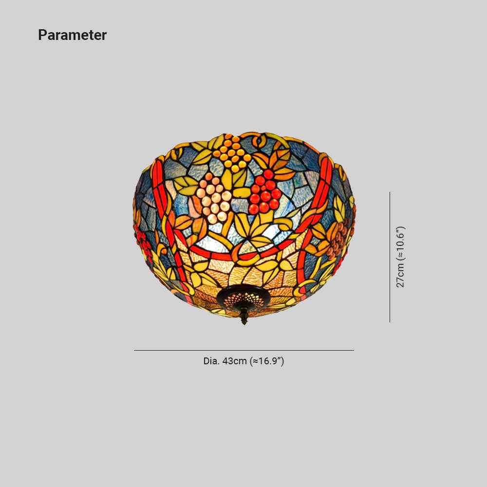 Plafonnier Tiffany Verre LED V18