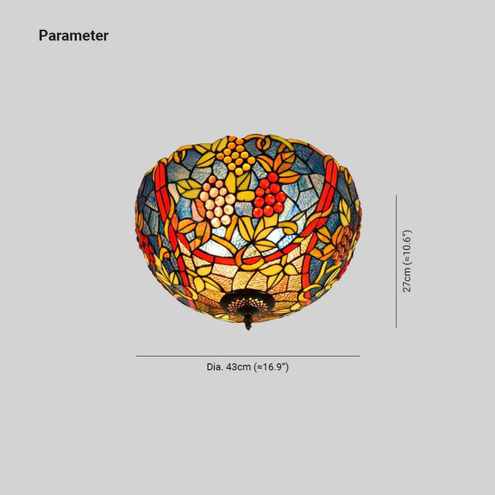 Plafonnier Tiffany Verre LED V18