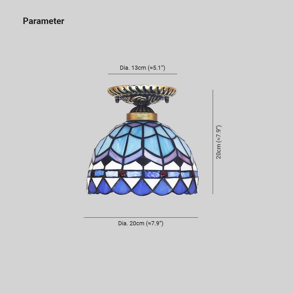Plafonnier Tiffany Verre LED V12