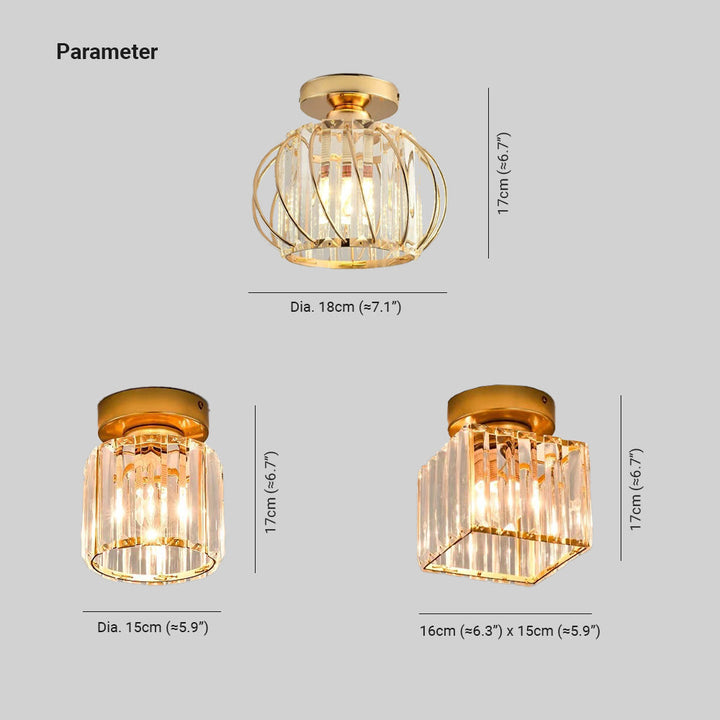 Arisha Moderne Plafonnier Métal Verre Chambre À Coucher - Neutralighting