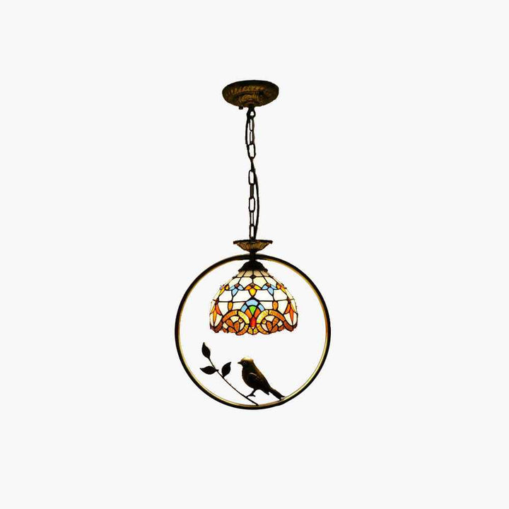 Tiffany Cottage Suspension Métal Verre Chambre À Coucher - Neutralighting