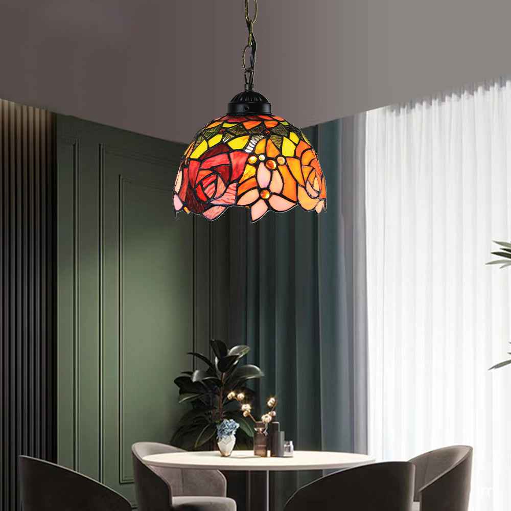 Tiffany Cottage LED Suspension Métal Verre Chambre À Coucher/Salon - Neutralighting