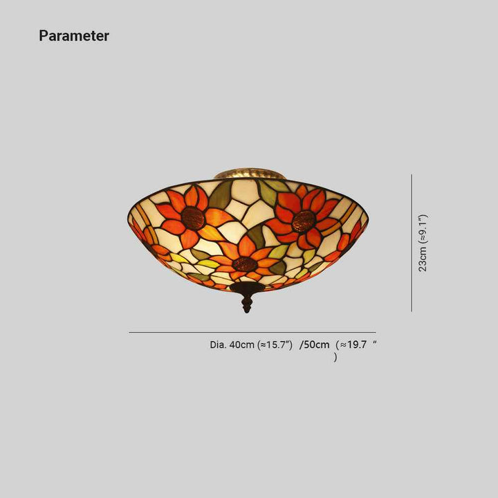 Plafonnier Tiffany Verre LED V8