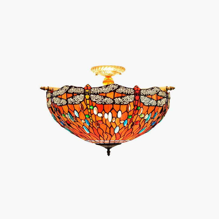 Plafonnier Tiffany en Verre – Design Plafonnier Contemporain