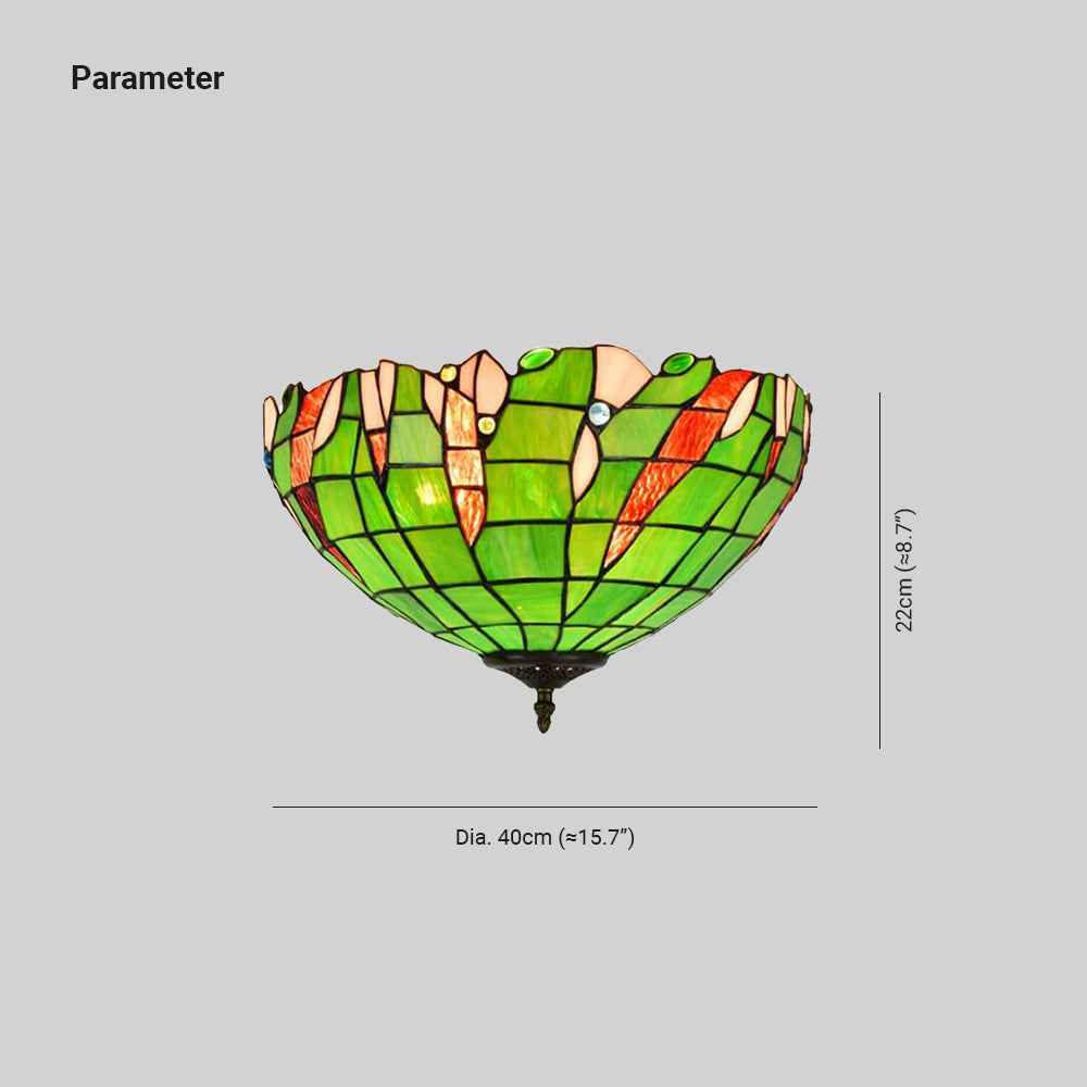Plafonnier Tiffany en Verre – Plafonnier Raffiné