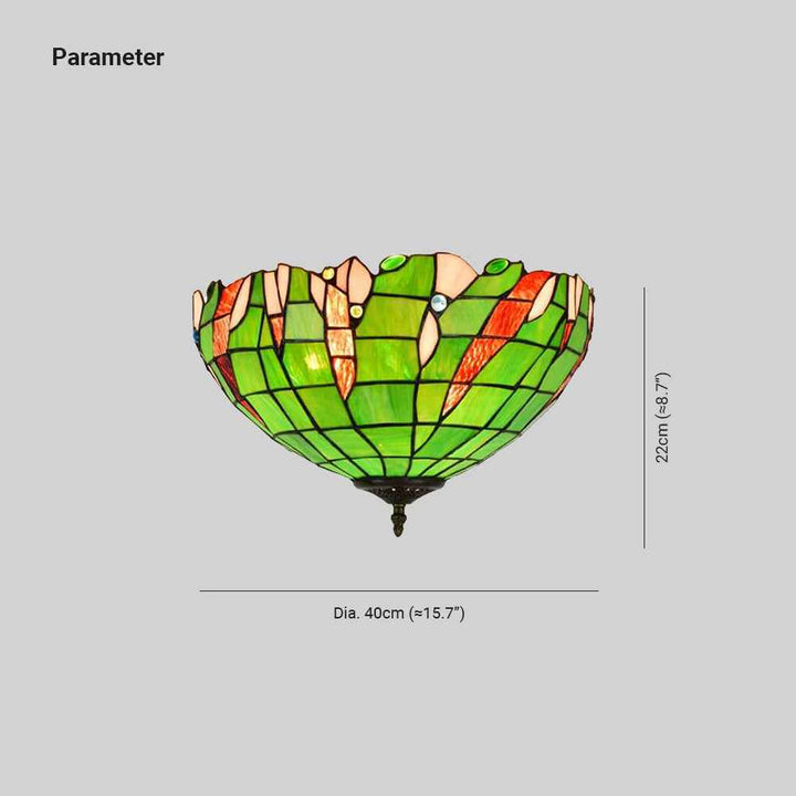 Plafonnier Tiffany en Verre – Plafonnier Raffiné