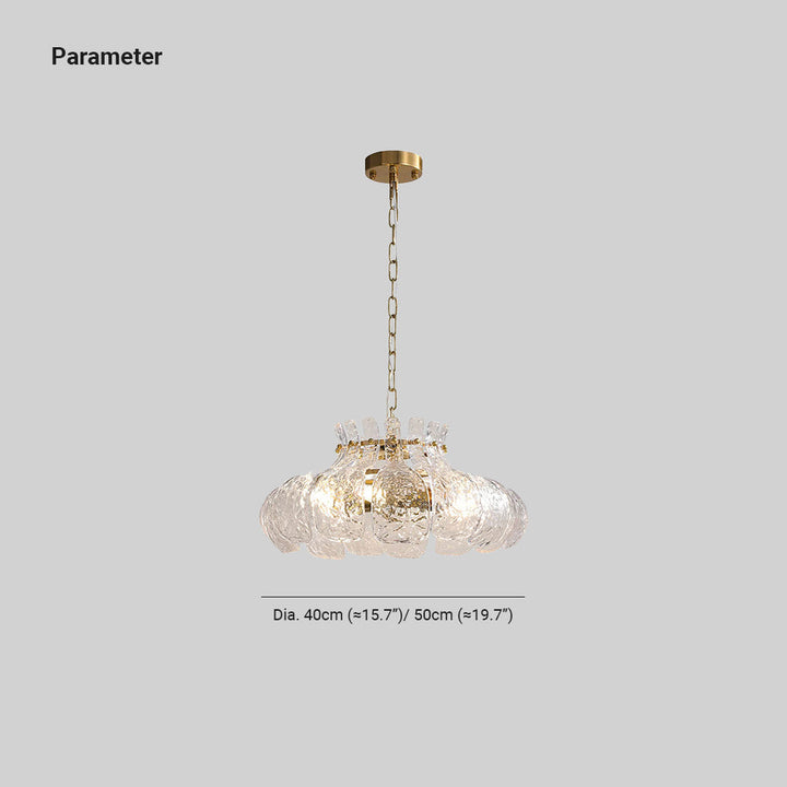 Arisha Moderne Forme Poire Lustre Glace Fusion Verre Chambre À Coucher - Neutralighting