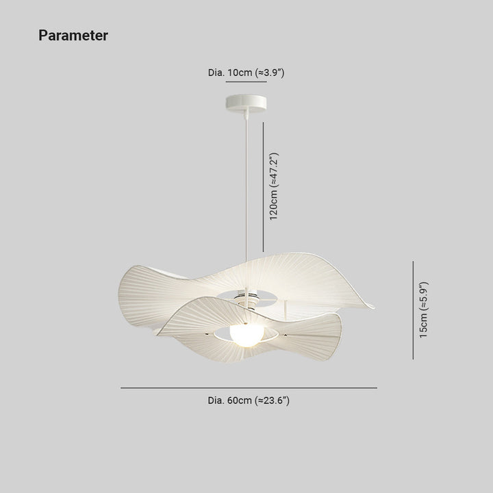 Saku Moderne LED Suspension Métal Tissu Salon - Neutralighting