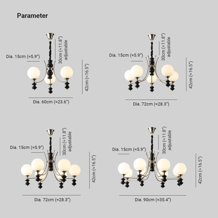 Valentina Suspension Luminaire LED Vintage Blanc Verre Salon - Neutralighting