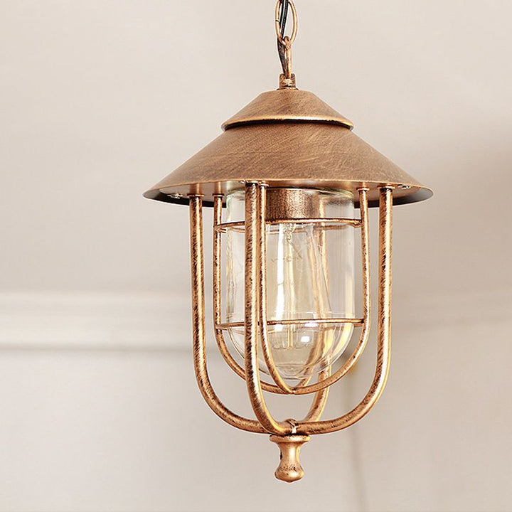 Silva Suspension Extérieure Lanterne Vintage, Métal/Verre, Noir/Bronze, Jardin - Neutralighting