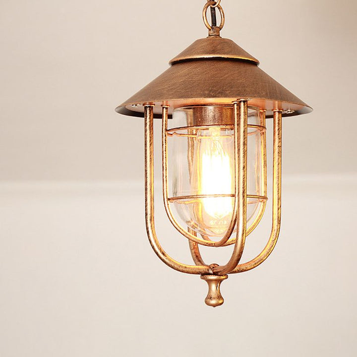 Silva Suspension Extérieure Lanterne Vintage, Métal/Verre, Noir/Bronze, Jardin - Neutralighting
