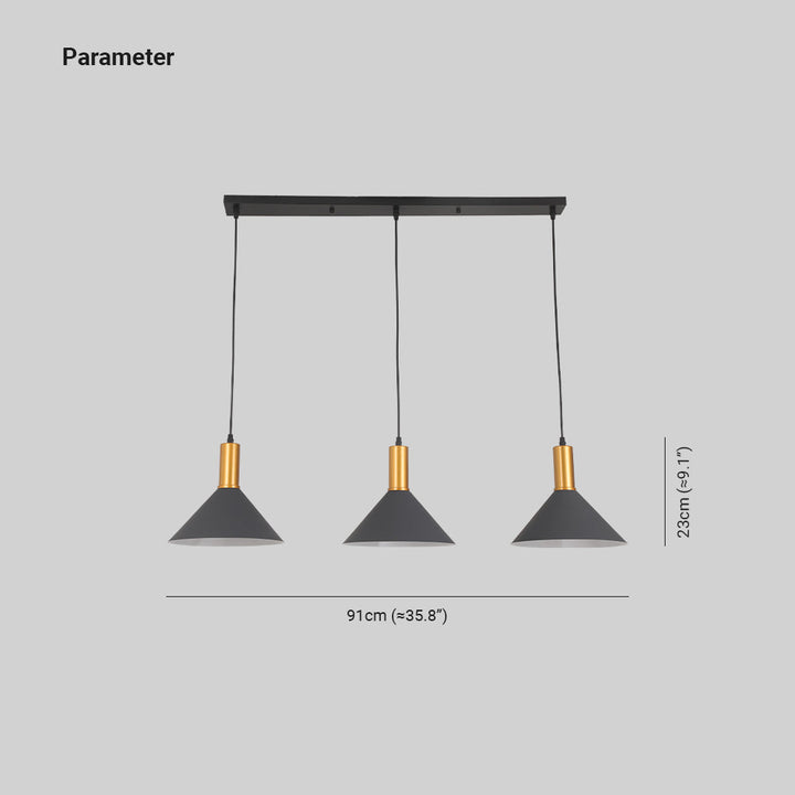 Arisha Suspension Luminaire 3 Lampes Design Italien Métal Verre Vert Grisâtre Salon/Salle à Manger - Neutralighting