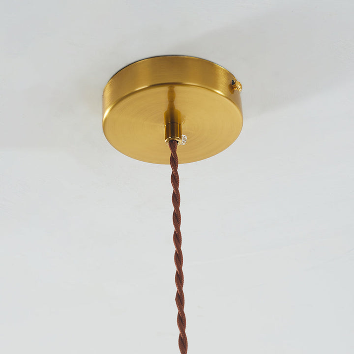 Valentina Suspension Cylindre/Géométrie Vintage, Métal/Verre, Vert, Salle à Manger - Neutralighting