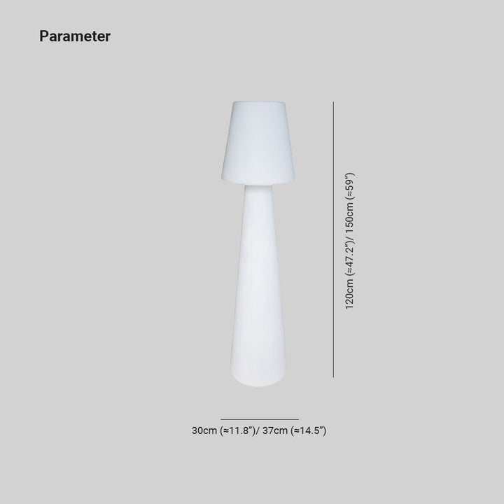 Ray Borne Extérieure Champignon Simple, Acrylique, Blanc, Jardin - Neutralighting