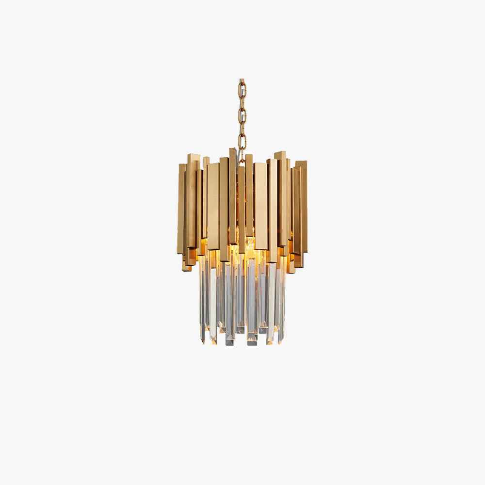 Kristy LED Suspension Or Chromé Métal Cristal Salon Chambre à couche - Neutralighting
