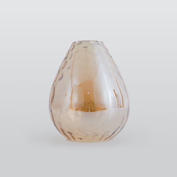 Arisha Vintage LED Suspension Ambre Verre Bois Chambre à coucher - Neutralighting