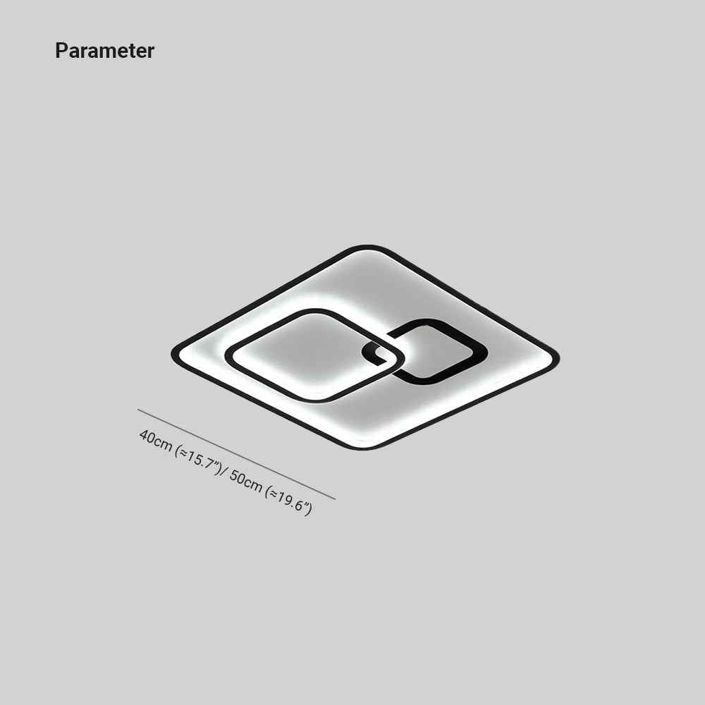Plafonnier Arisha Acrylique Noir LED