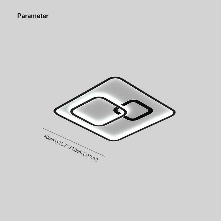Plafonnier Arisha Acrylique Noir LED