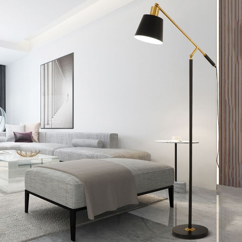 Mira Moderne LED Lampadaire Dôme Noir Métal Salon Salle à manger - Neutralighting