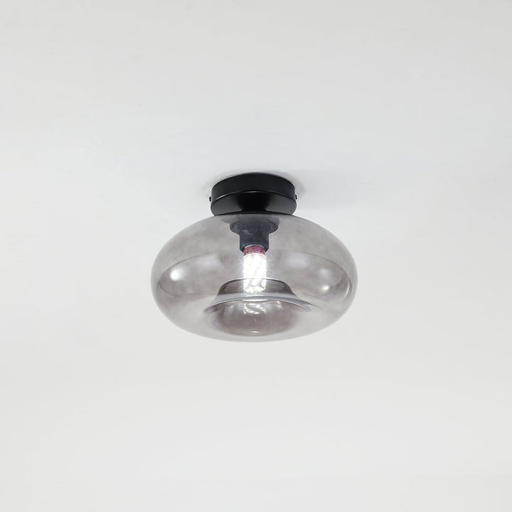 Arisha Oval Industriel LED Plafonnier Rouge/Marron/Ambre/Bleu Métal/Verre Salon - Neutralighting