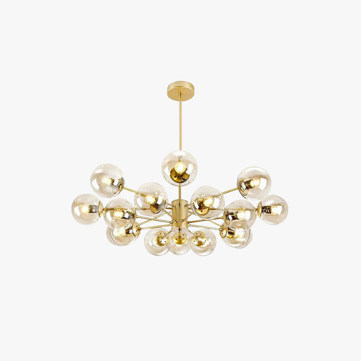 Valentina Suspension Multi Retro, Metal/Verre, Noir/Or, Salon - Neutralighting