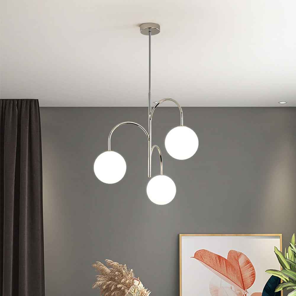 Valentina Suspension Multi Moderne, Metal/Verre, Blanc, Chambre - Neutralighting
