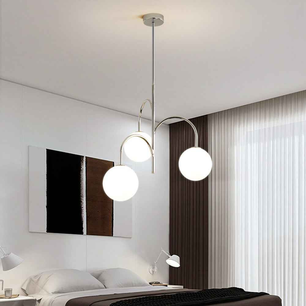 Valentina Suspension Multi Moderne, Metal/Verre, Blanc, Chambre - Neutralighting
