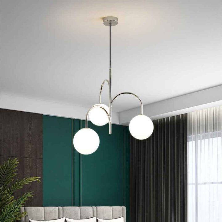 Valentina Suspension Multi Moderne, Metal/Verre, Blanc, Chambre - Neutralighting