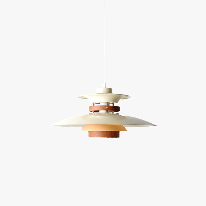 Valentina Suspension Bol Moderne, Métal, Blanc/Bois/Marron, Salon - Neutralighting