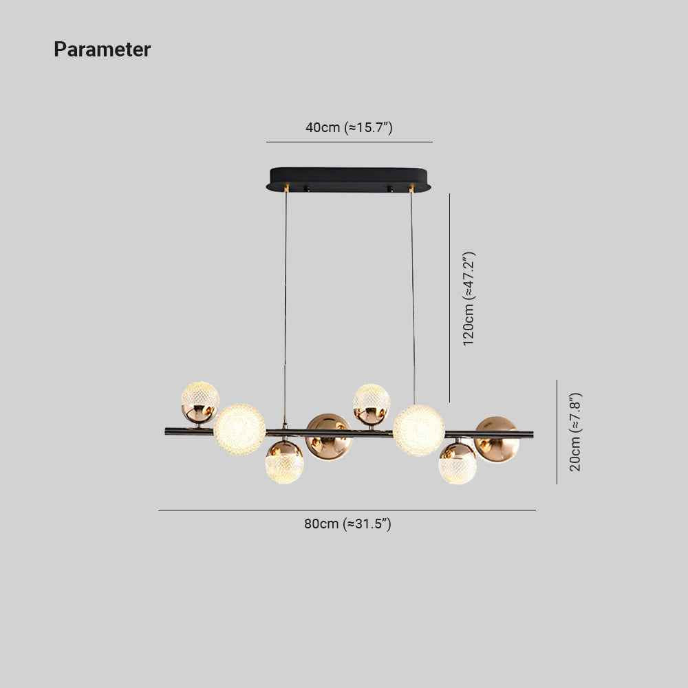 Valentina Suspension, 8 Lumières, L 80CM - Neutralighting