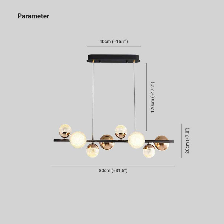 Valentina Suspension, 8 Lumières, L 80CM - Neutralighting