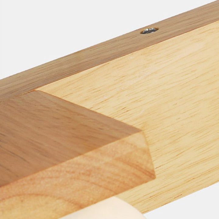 Muto Applique Murale Linéaire Moderen, Bois/Verre, Bûche, Salle de Bain - Neutralighting
