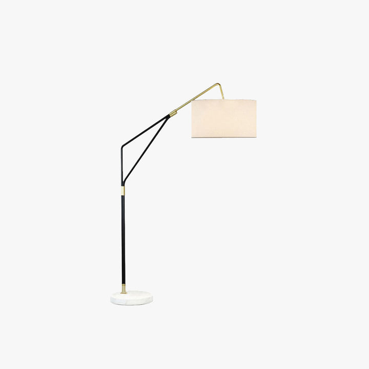 Tiffany Lampadaire Cylindre Moderne Métal/Tissu Blanc Salon/Chambre à Coucher Grande - Neutralighting