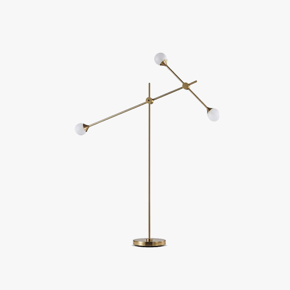 Valentina Lampadaire Orbe Simple, Métal/Verre, Doré, Salon - Neutralighting