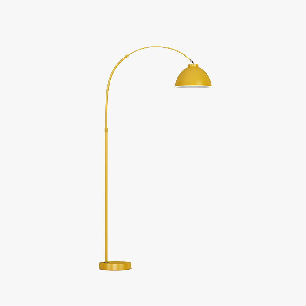 Valentina Lampadaire Dôme Moderne Métal Bordeaux Jaune Salon - Neutralighting