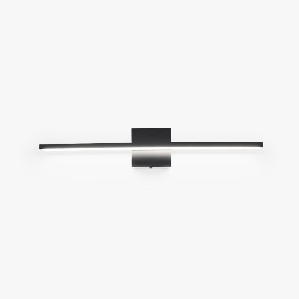 Ray Applique Murale LED Linéaire/Rectangulaire, Métal/Acrylique, Noir/Argent, Salle de Bain - Neutralighting
