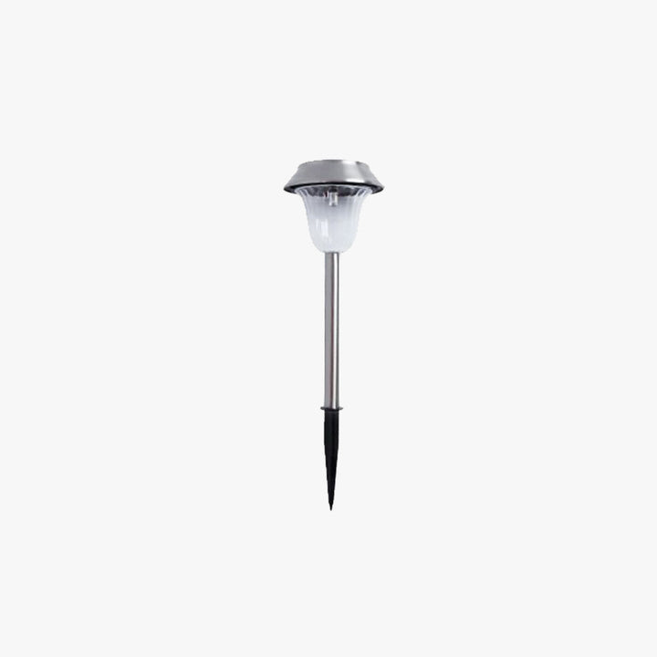 Ray Borne Extérieure Cylindre Moderne, Métal/Acrylique, Argent, Jardin - Neutralighting