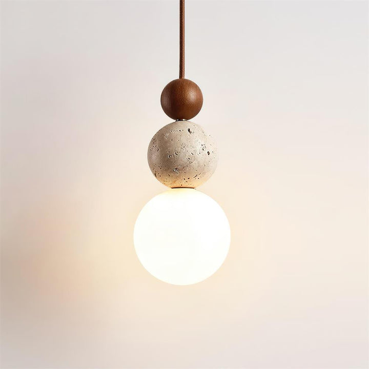 Juvio Lampe Suspension Boule en Travertin - Neutralighting
