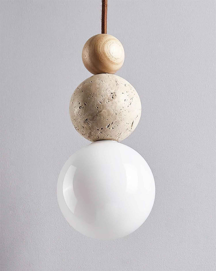 Juvio Lampe Suspension Boule en Travertin - Neutralighting