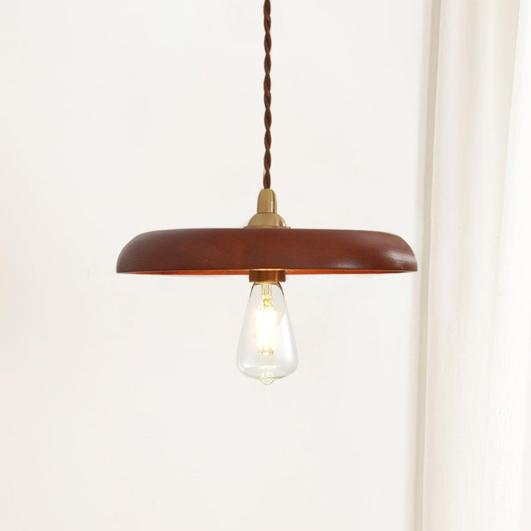 Balmain Lampe Pendante Bois Laiton Minimaliste - Neutralighting