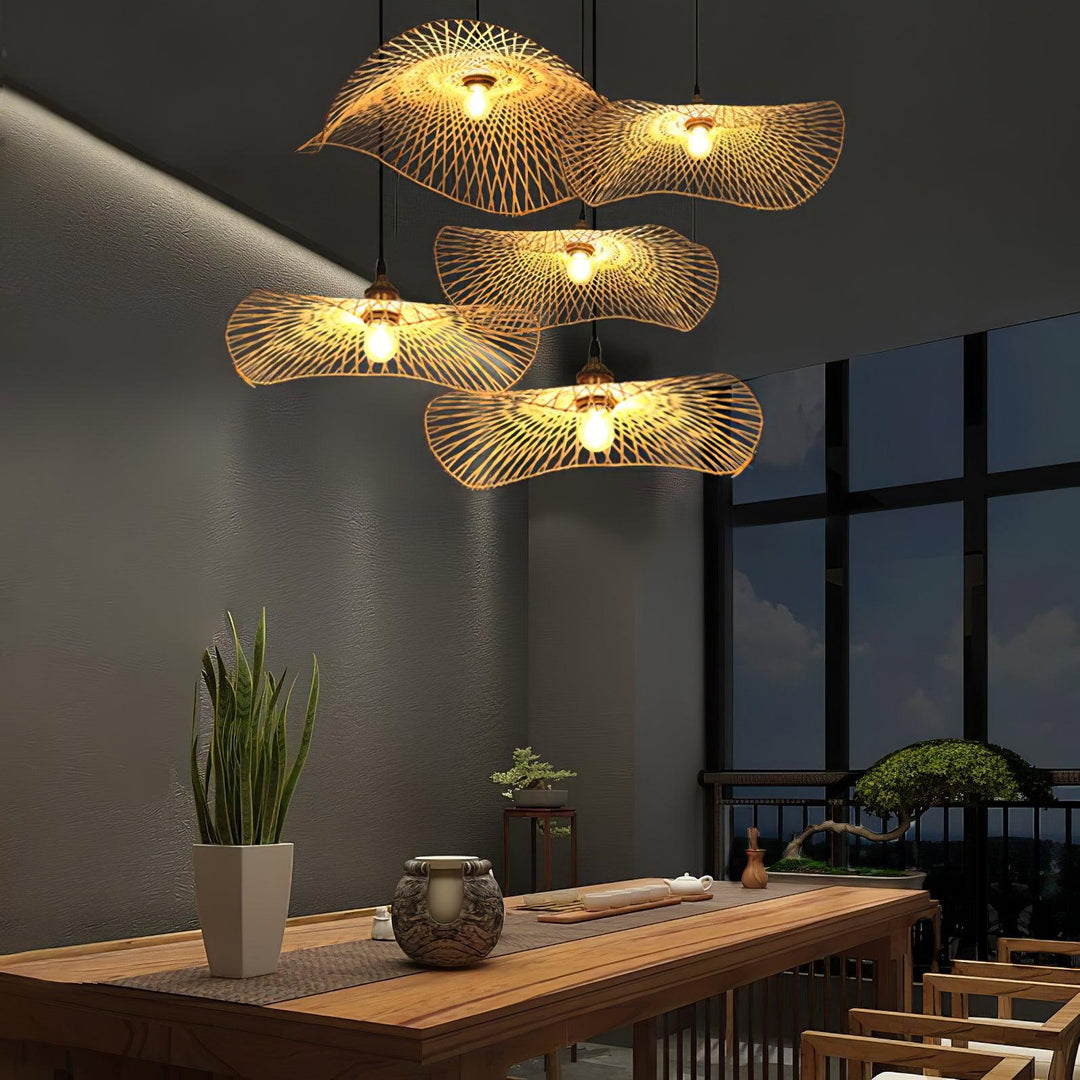 Twirl Lampe Pendante Moderne en Bambou - Neutralighting