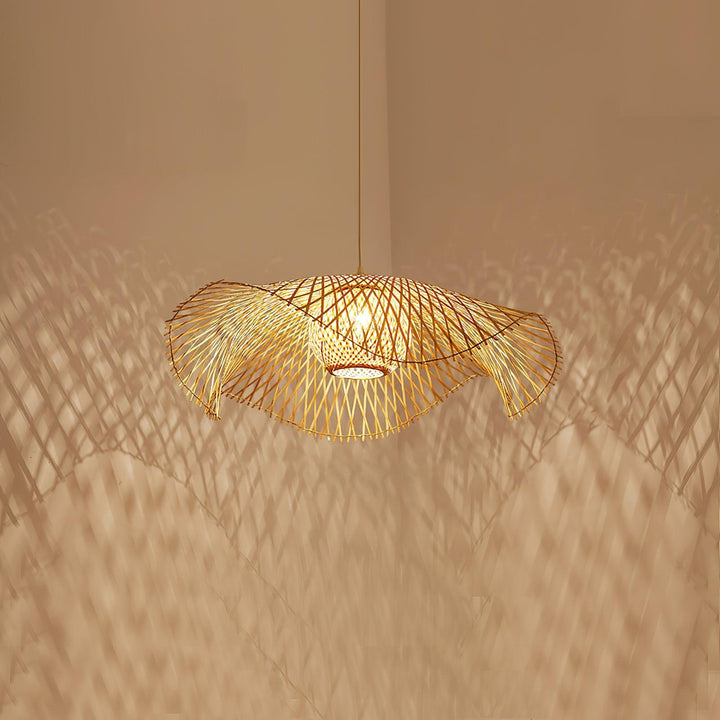 Dune Suspension Bambou Tressage Ouvert Naturel - Neutralighting