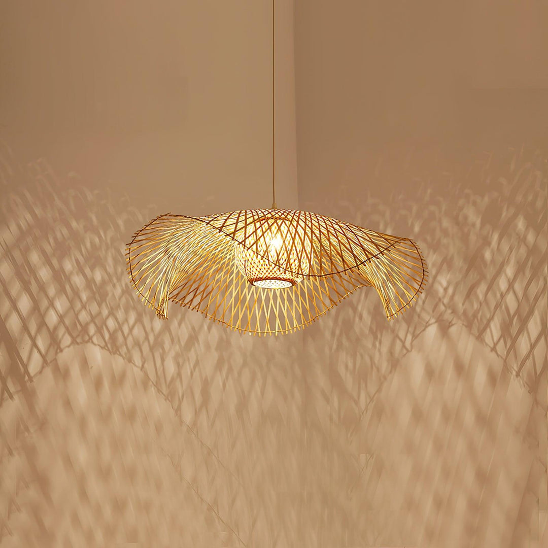 Dune Suspension Bambou Tressage Ouvert Naturel - Neutralighting