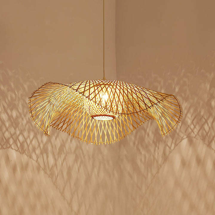 Dune Suspension Bambou Tressage Ouvert Naturel - Neutralighting
