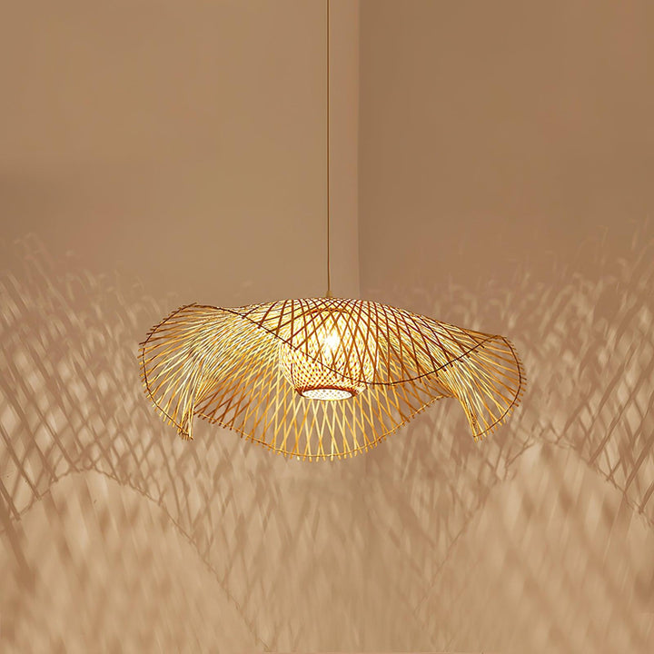 Dune Suspension Bambou Tressage Ouvert Naturel - Neutralighting