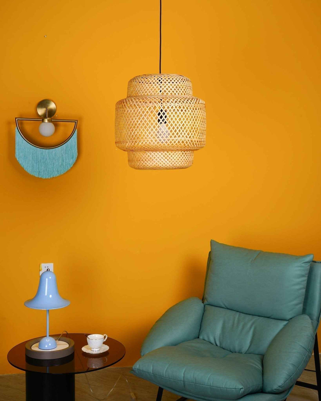 Lampe tan en Métal – Design Contemporain
